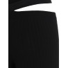 Ribbed flared trousers
