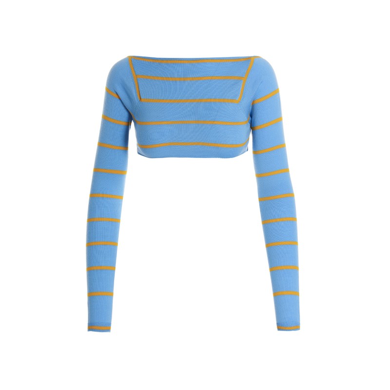 Cut-out cropped sweater