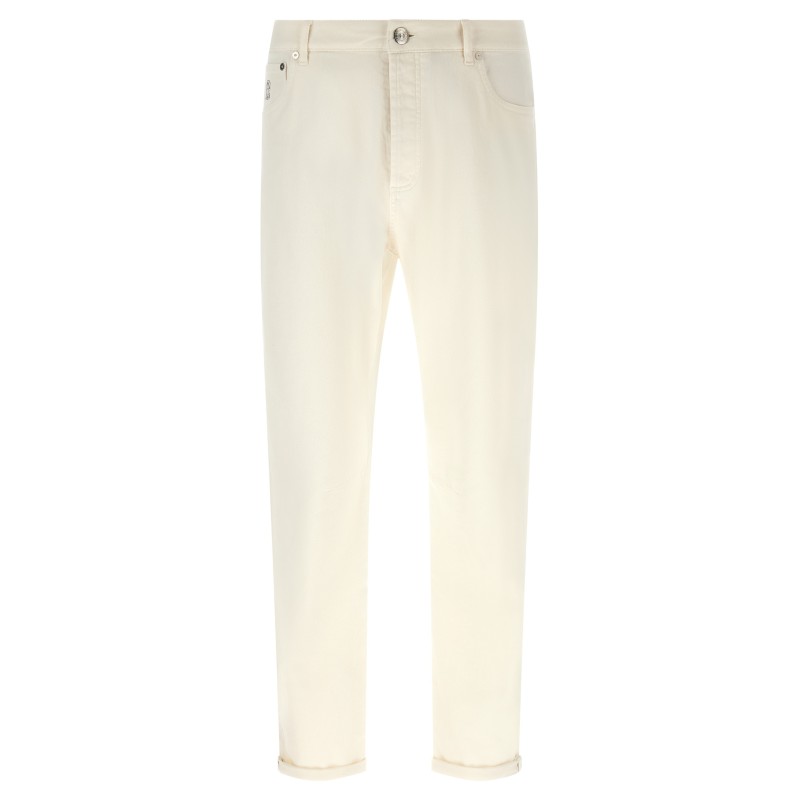Logo embroidery jeans