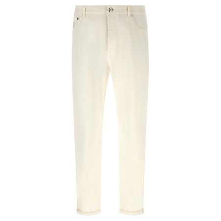 Logo embroidery jeans