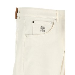 Logo embroidery jeans