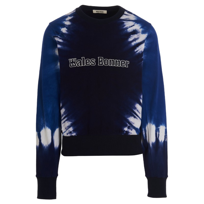 Logo embroidery tie dye sweatshirt