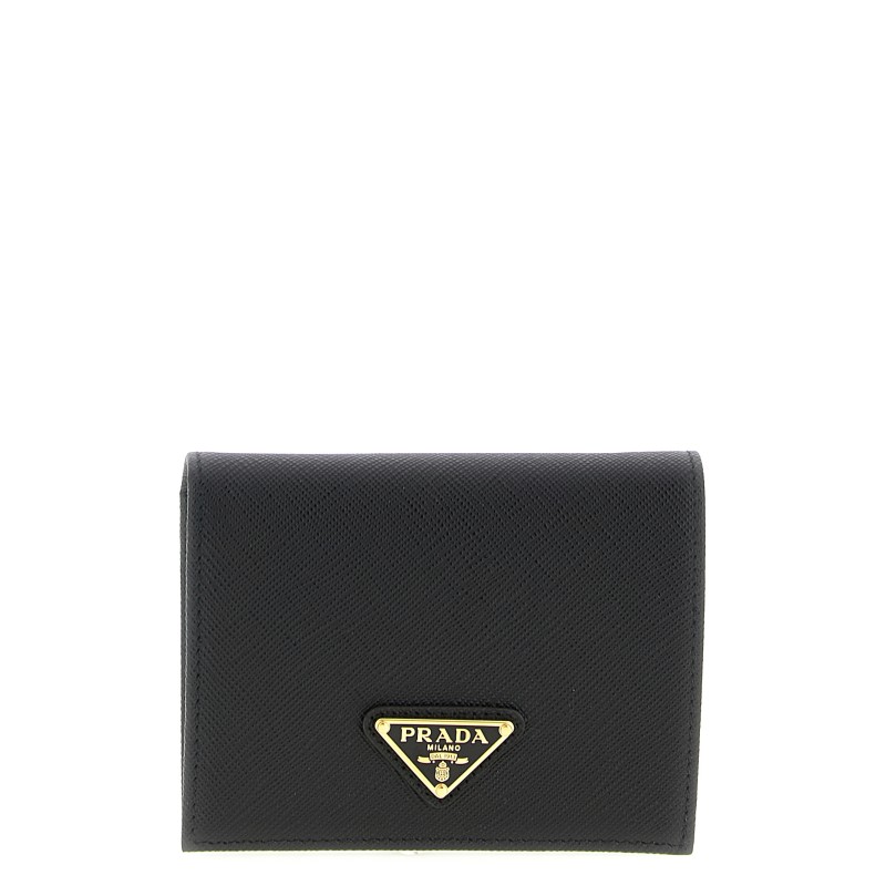 Logo leather wallet
