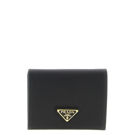 Logo leather wallet