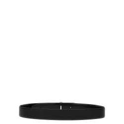 Logo leather belt