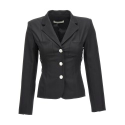 Single breast lace-up blazer jacket