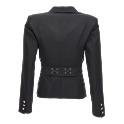 Single breast lace-up blazer jacket
