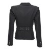 Single breast lace-up blazer jacket