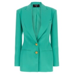 Logo button double-breasted blazer