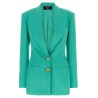 Logo button double-breasted blazer