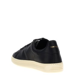 Logo leather sneakers