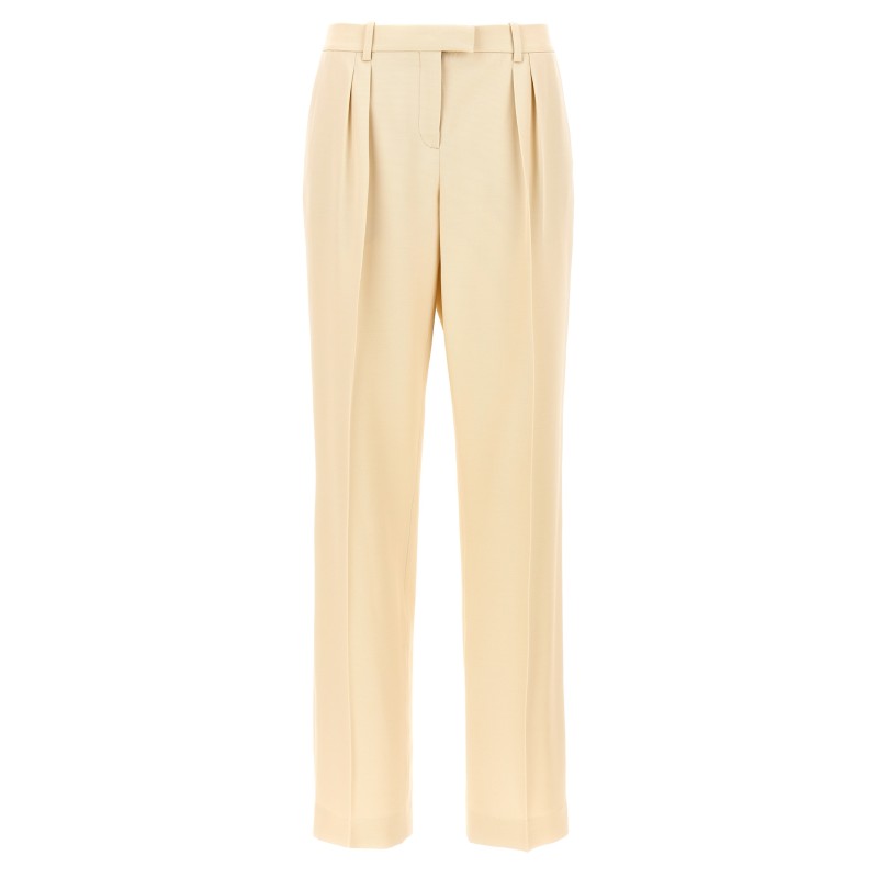 Pants with front pleats