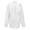 Asymmetric shirt with logo embroidery