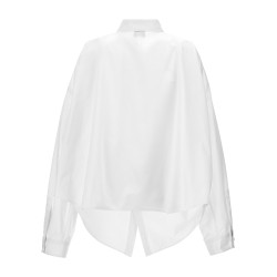 Asymmetric shirt with logo embroidery