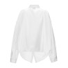Asymmetric shirt with logo embroidery