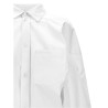 Asymmetric shirt with logo embroidery