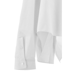 Asymmetric shirt with logo embroidery