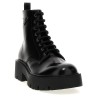 Logo brushed leather ankle boots