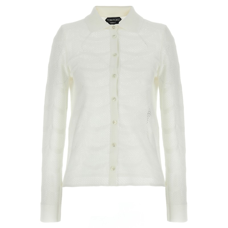 Openwork cardigan
