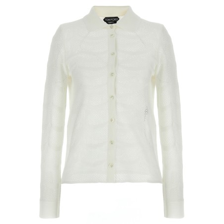 Openwork cardigan