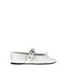 Buckle and bow ballet flats