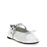 Buckle and bow ballet flats