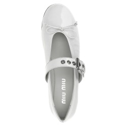 Buckle and bow ballet flats