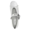 Buckle and bow ballet flats