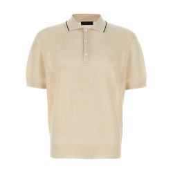 Openwork polo shirt