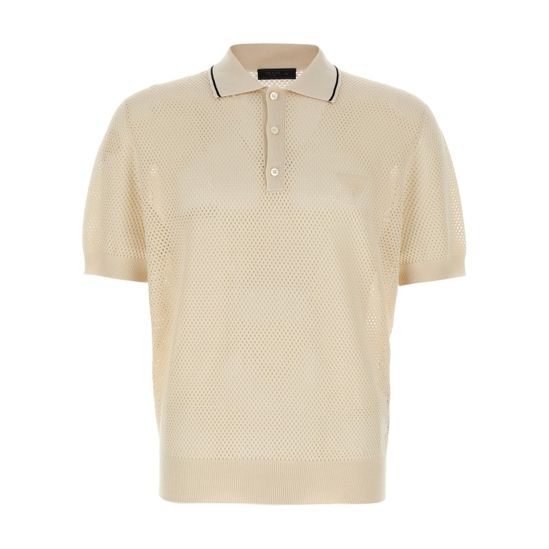 Openwork polo shirt