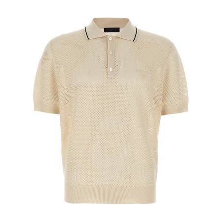 Openwork polo shirt