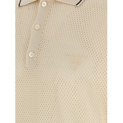 Openwork polo shirt