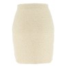 'Cream Sequin Knit Mini' skirt