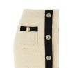 'Cream Sequin Knit Mini' skirt