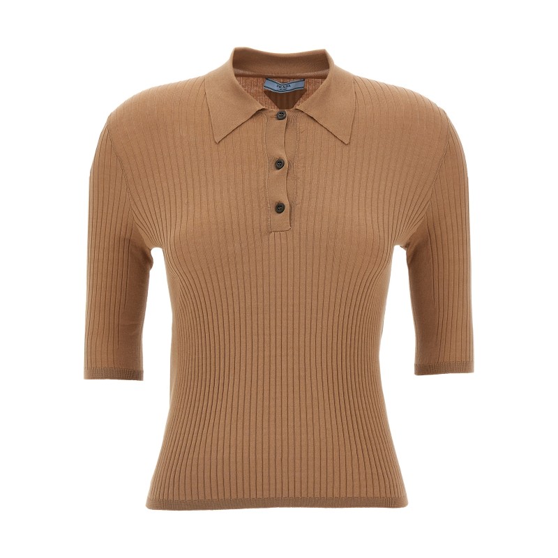 Knitted polo shirt