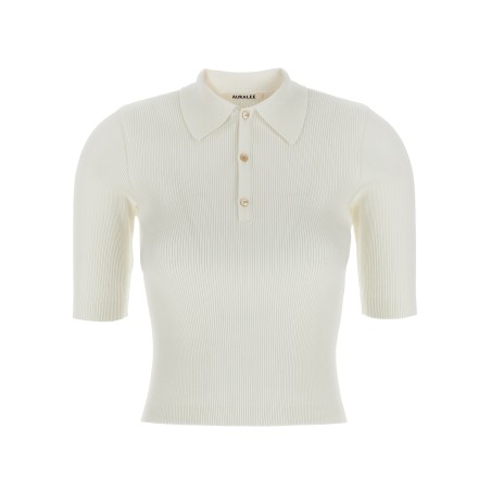 Ribbed polo shirt