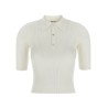 Ribbed polo shirt