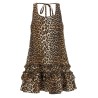'Leopard Cotton Poplin Mini' dress