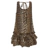 'Leopard Cotton Poplin Mini' dress