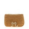 'Raffia bow charm' shoulder bag