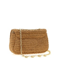 'Raffia bow charm' shoulder bag