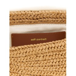 'Raffia bow charm' shoulder bag