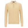 Braided wool polo shirt