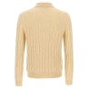Braided wool polo shirt