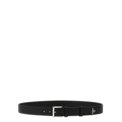 Saffiano leather belt