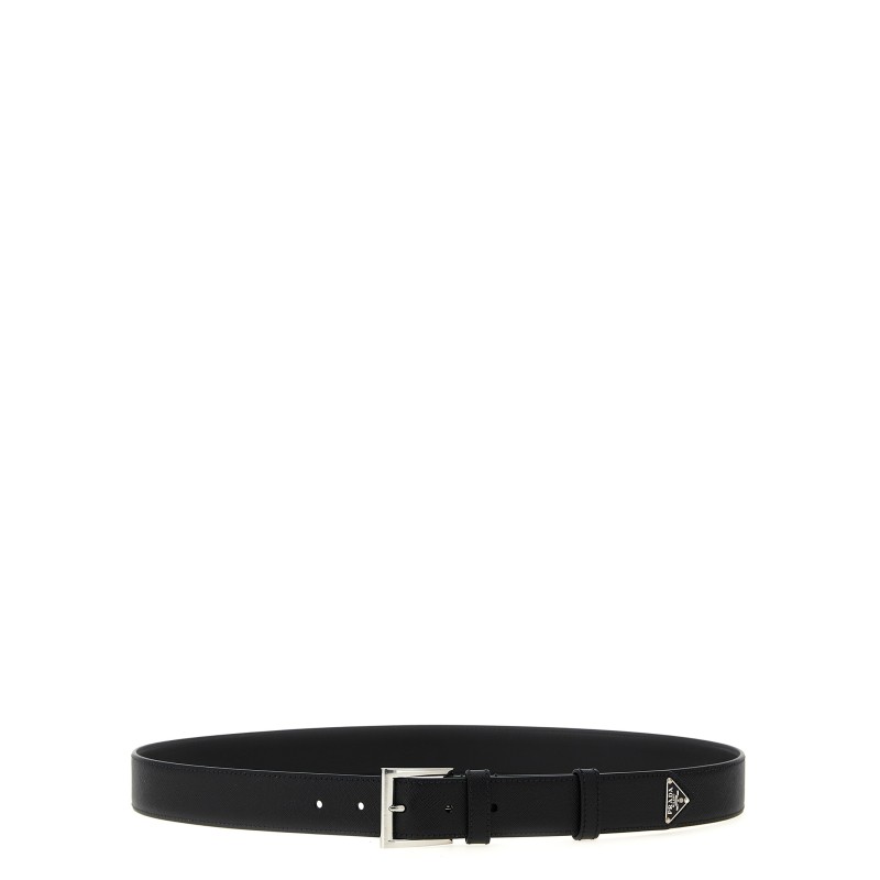 Saffiano leather belt