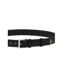 Saffiano leather belt