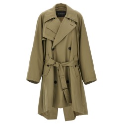'Draped Neck' trench coat