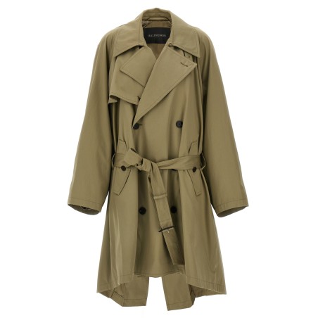 'Draped Neck' trench coat
