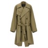 'Draped Neck' trench coat